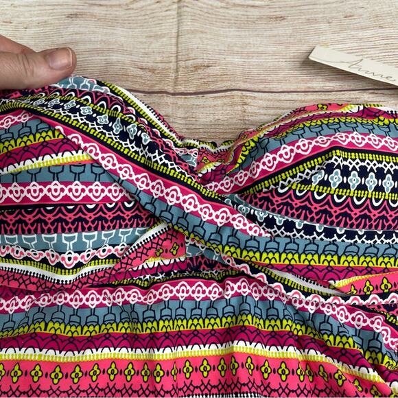 NWT Anne Cole Tankini Top - BRIGHT COLORS - Picture 4 of 10